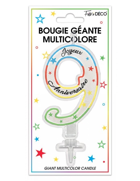 Bougie géante 11cm chiffre 8