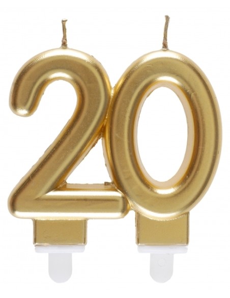 Bougie or 9cm chiffre 18