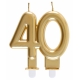 Bougie or 9cm chiffre 30