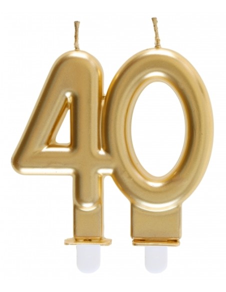 Bougie or 9cm chiffre 30