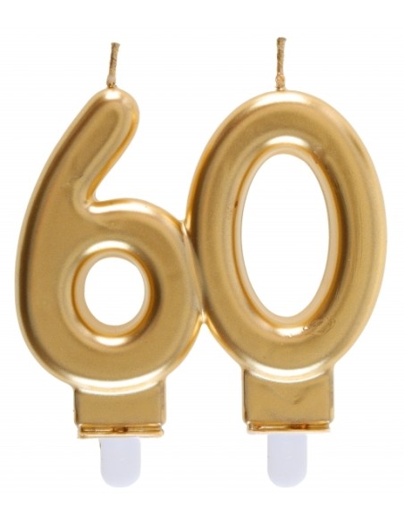 Bougie or 9cm chiffre 50