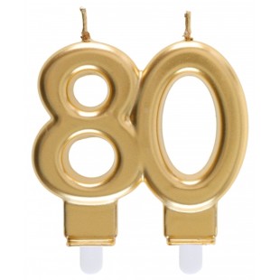 Bougie or 9cm chiffre 70