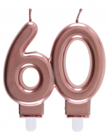 Bougie rose gold 9cm chiffre 50