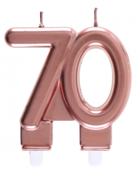 Bougie rose gold 9cm chiffre 60