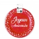 8 assiettes anniversaire 23cm - noir