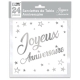 20 serviettes Joyeux Anniversaire métallisé - Kraft