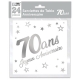 24 serviettes Anniversaire métallisé argent - 60 ans