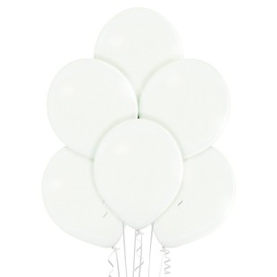 25 Ballons pastel diamètre 13cm blanc