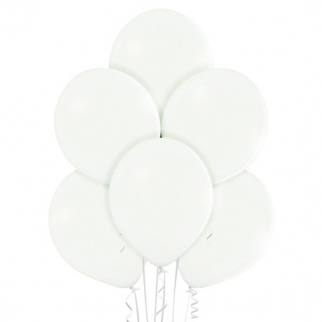 25 Ballons pastel diamètre 13cm blanc