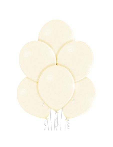 25 Ballons pastel diamètre 13cm jaune