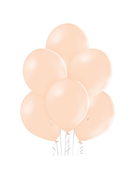 25 Ballons pastel diamètre 12cm pêche