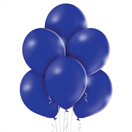 25 Ballons pastel diamètre 12cm bleu nuit