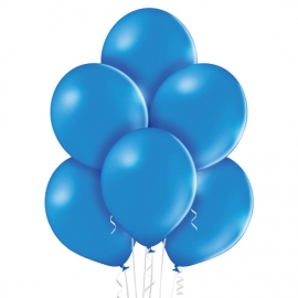 25 Ballons pastel diamètre 12cm bleu royal
