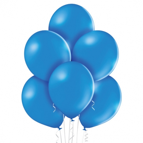 25 Ballons pastel diamètre 12cm bleu royal