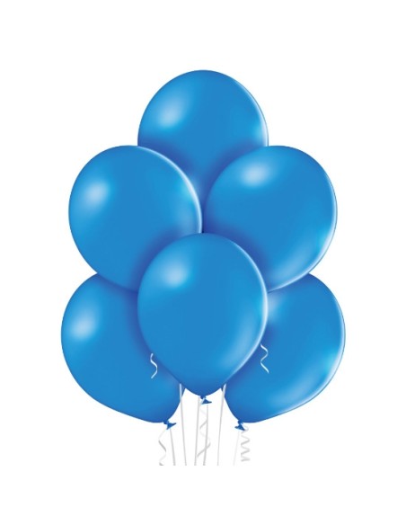 25 Ballons pastel diamètre 12cm bleu royal