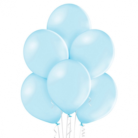 25 Ballons pastel diamètre 12cm cyan