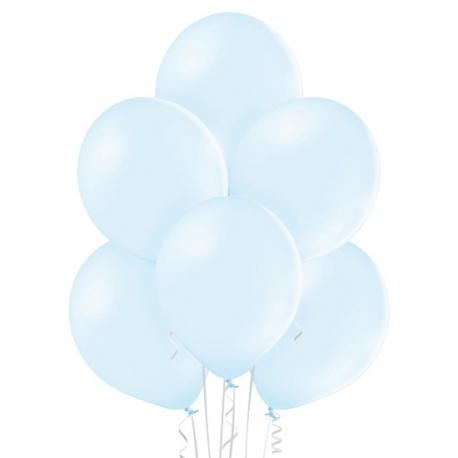 25 Ballons pastel diamètre 12cm bleu ciel