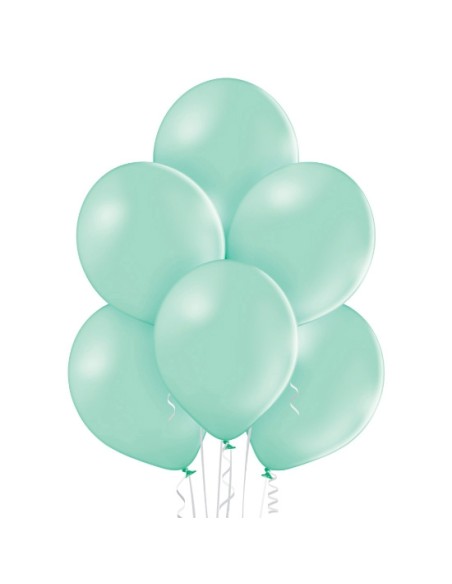 25 Ballons pastel diamètre 12cm Rosemarie green