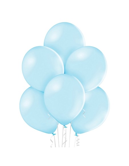 8 Ballons pastel Ø 30cm cyan