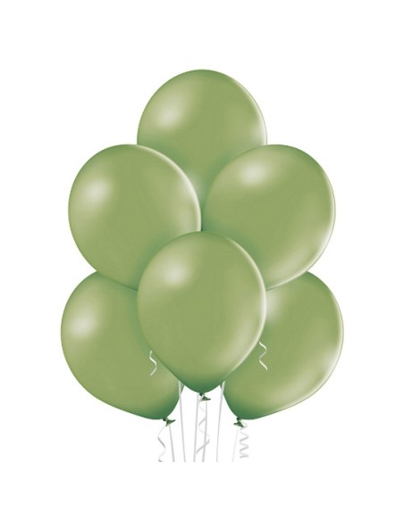 8 Ballons pastel Ø 30cm Rosemarie green
