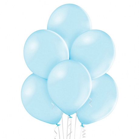 50 Ballons pastel Ø 30cm bleu moyen