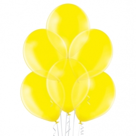 8 Ballons transparent Ø 30cm jaune