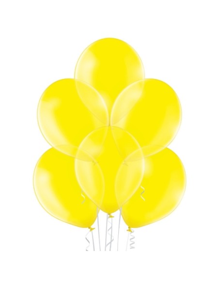 8 Ballons transparent Ø 30cm jaune