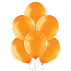 8 Ballons transparent Ø 30cm orange