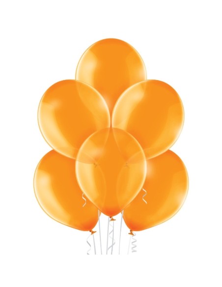 8 Ballons transparent Ø 30cm orange