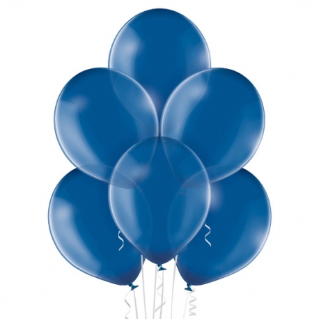 8 Ballons transparent Ø 30cm bleu