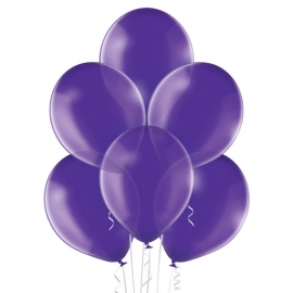 25 Ballons transparent Ø 12cm violet