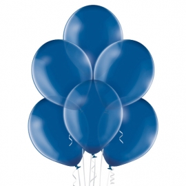 25 Ballons transparent Ø 12cm bleu