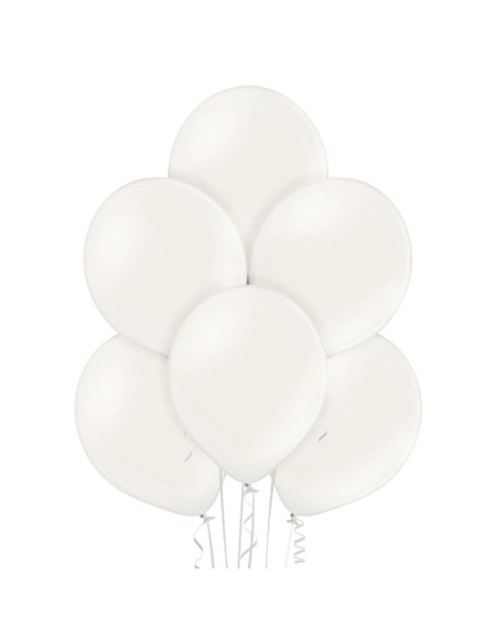 25 Ballons nacrés Ø 12cm blanc