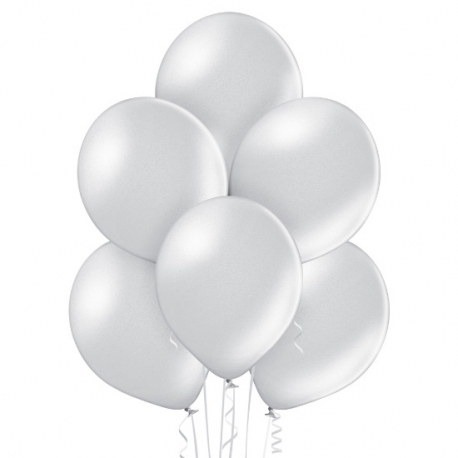 25 Ballons nacrés Ø 12cm blanc