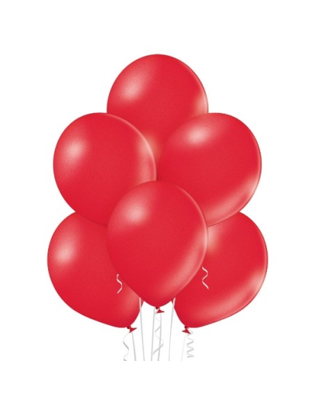 25 Ballons nacrés Ø 12cm rouge