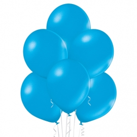 25 Ballons nacrés Ø 12cm cyan