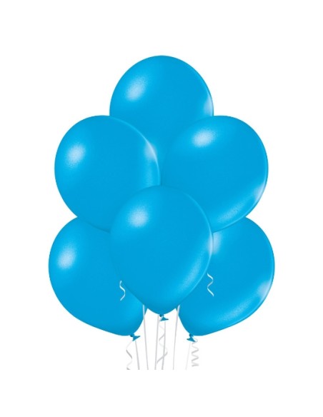 25 Ballons nacrés Ø 12cm cyan