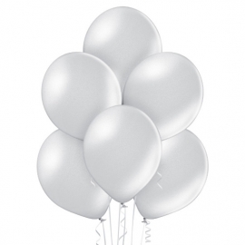 8 Ballons nacrés Ø 30cm blanc