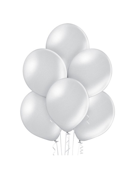 8 Ballons nacrés Ø 30cm blanc