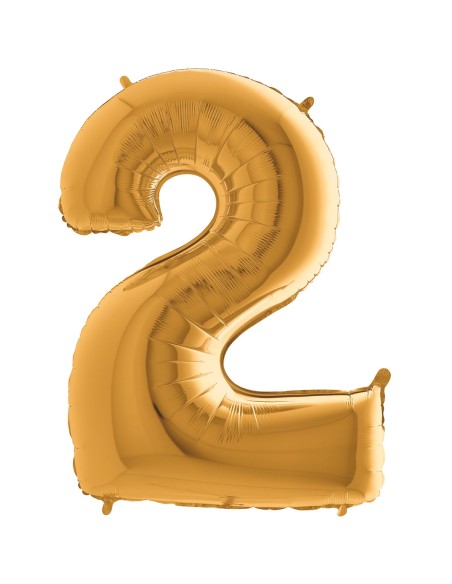Ballon mylar 102cm or - Chiffre 1