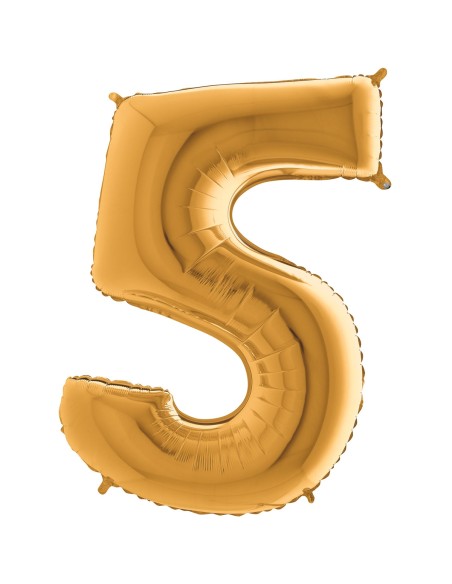 Ballon mylar 102cm or - Chiffre 4
