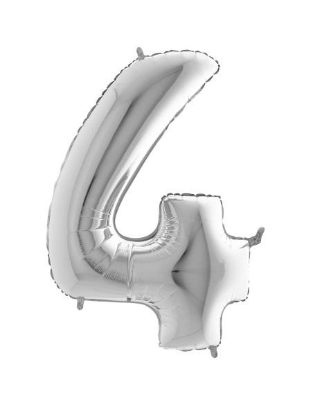 Ballon mylar 102cm argent - Chiffre 3