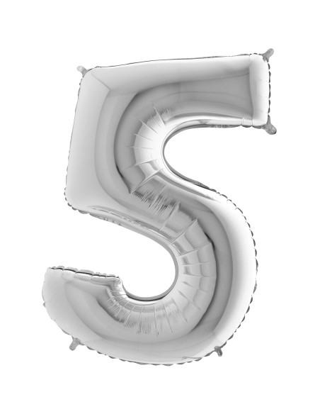 Ballon mylar 102cm argent - Chiffre 4
