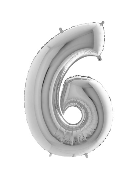 Ballon mylar 102cm argent - Chiffre 5