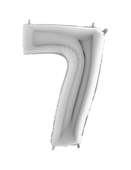 Ballon mylar 102cm argent - Chiffre 6