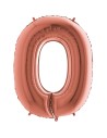 Ballon mylar 102cm rose gold - Chiffre 0
