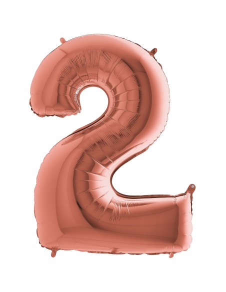 Ballon mylar 102cm rose gold - Chiffre 1