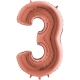 Ballon mylar 102cm rose gold - Chiffre 2