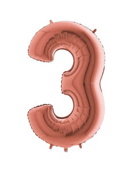Ballon mylar 102cm rose gold - Chiffre 2