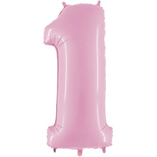 Ballon mylar 102cm rose - Chiffre 0